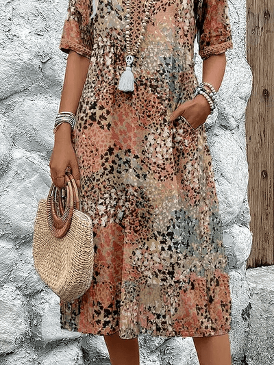 Lucy | Boho Leopard Dress
