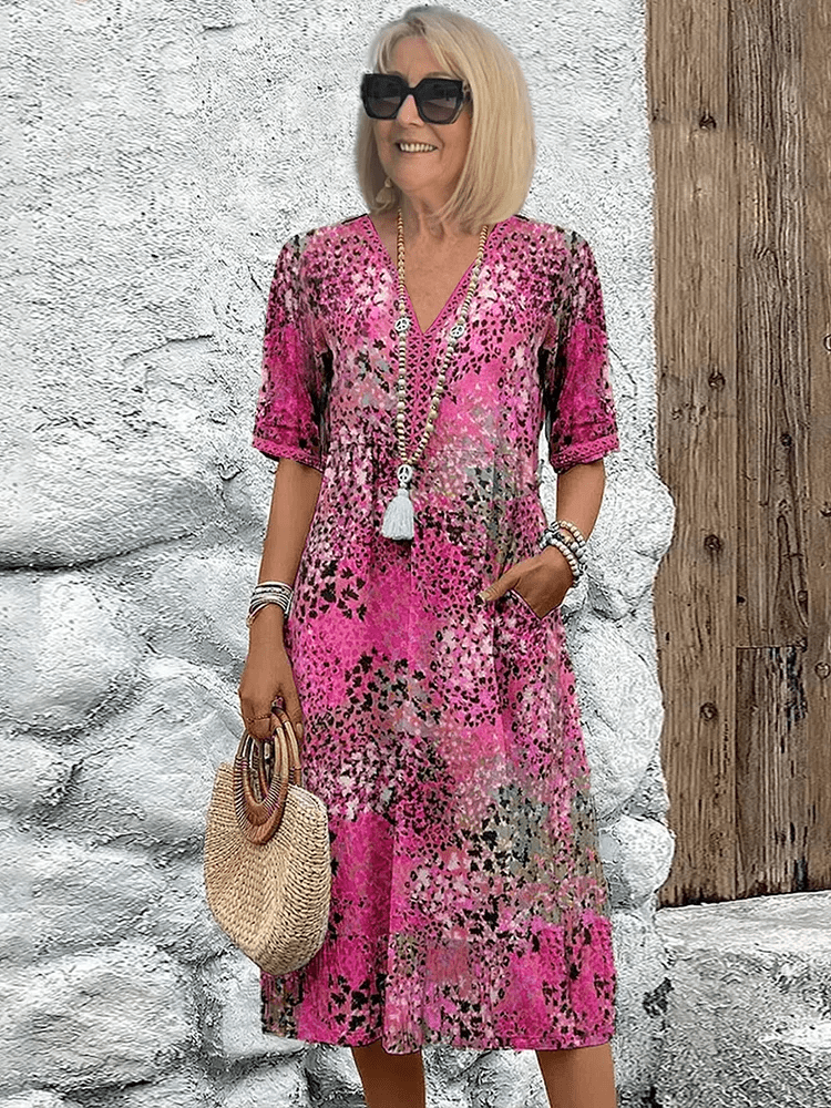 Lucy | Boho Leopard Dress