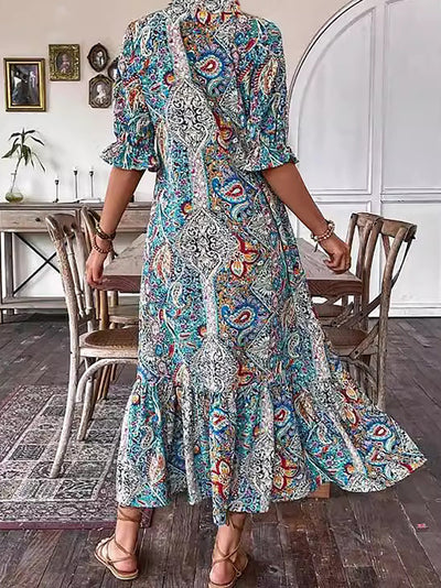 Isla | Paisley Bohemian Maxi Dress