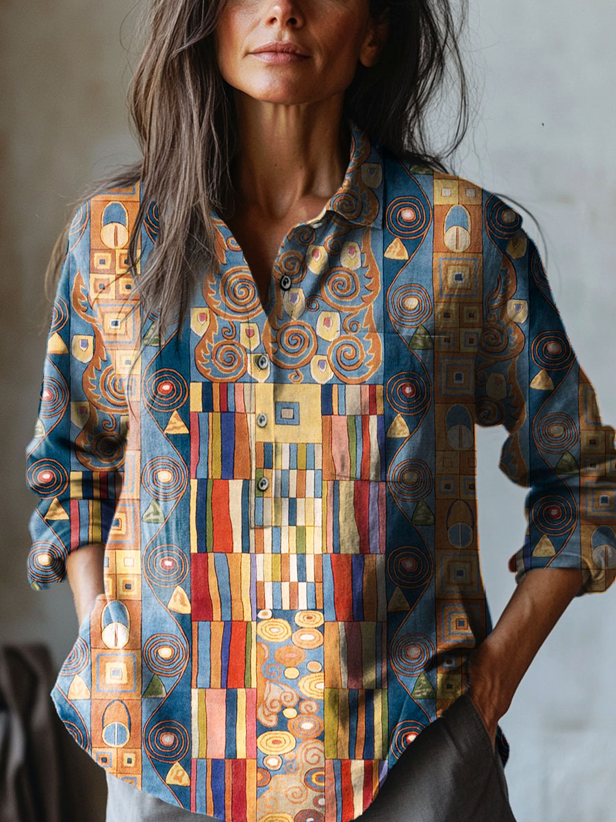 Mila | Artistic Print Shirt