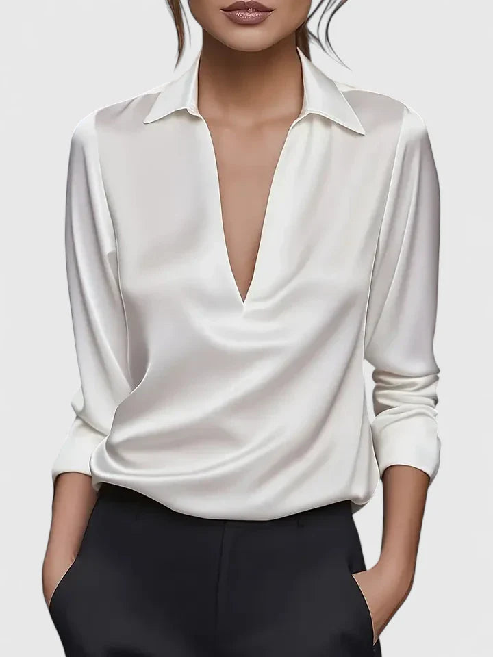 Selene | Satin Elegance Blouse