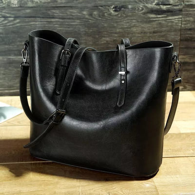 Sigrid | Minimalist Brown Leather Tote
