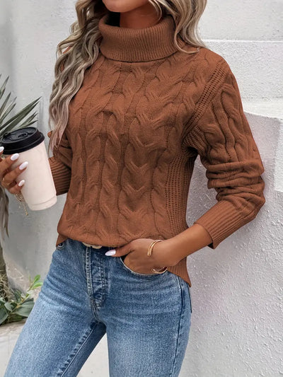 Fanny | Cable Knit Turtleneck Sweater
