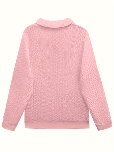 Fiona-Marie | Cable Knit Half-Zip Sweater