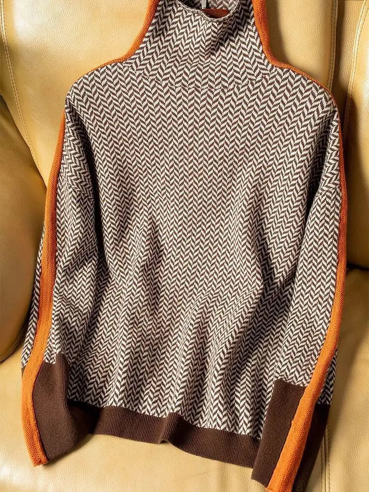 Calliope | Herringbone Knit Sweater