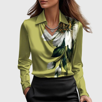 Franziska | Satin Drape Blouse