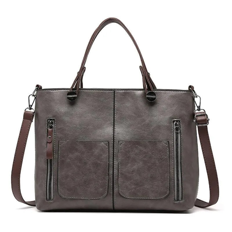 Dagmar | Dual Pocket Leather Tote