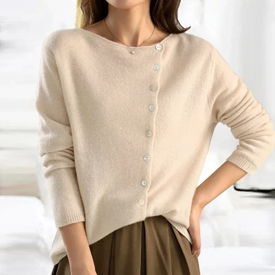 Merritt | Asymmetric Button Sweater