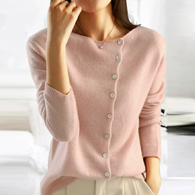 Merritt | Asymmetric Button Sweater