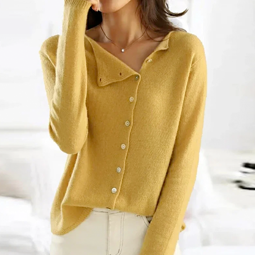 Merritt | Asymmetric Button Sweater