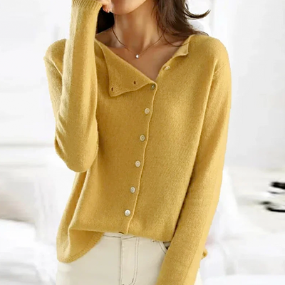 Merritt | Asymmetric Button Sweater