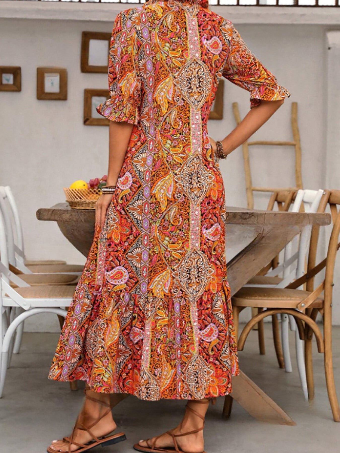 Isla | Paisley Bohemian Maxi Dress