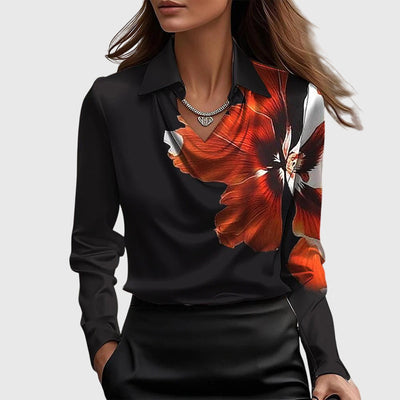 Franziska | Satin Drape Blouse