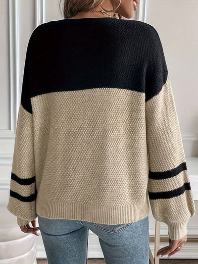 Autumn | Contrast Knit Sweater
