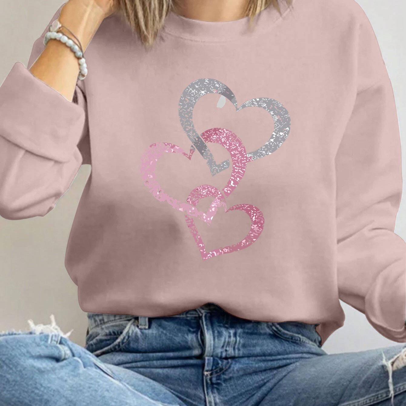 Florence | Heart Print Sweater