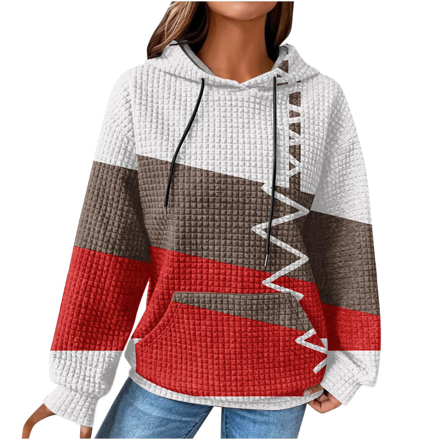 Fiona | Geo Stripes Hoodie