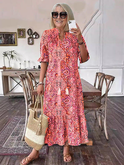 Isla | Paisley Bohemian Maxi Dress