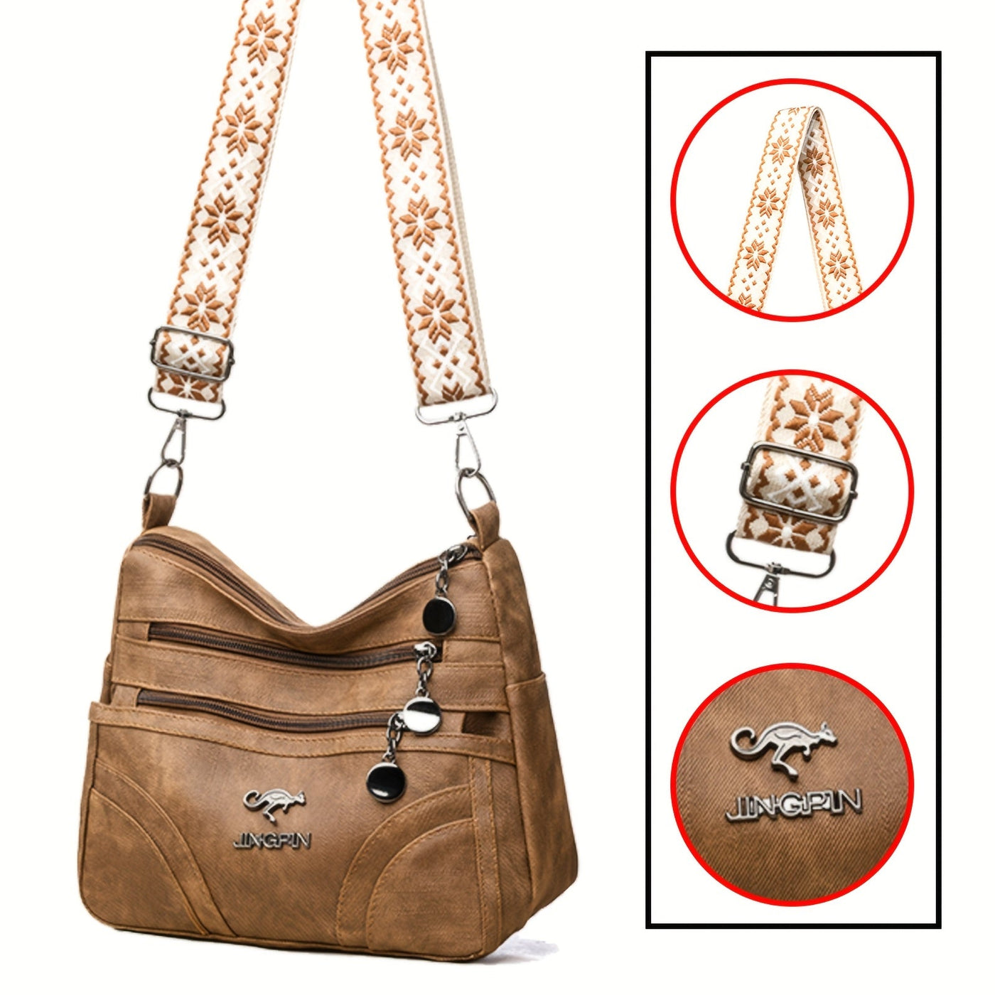 Selma | Pattern Strap Crossbody Bag