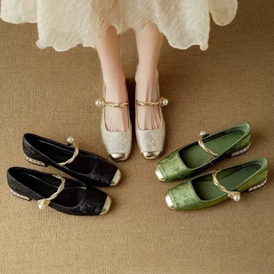 Agnes | Pearl Accent Heels