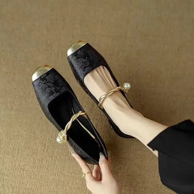 Agnes | Pearl Accent Heels