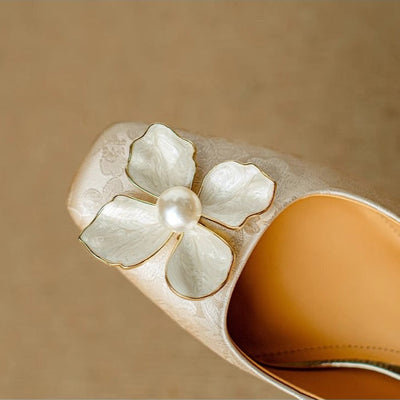 Florina | Pearl Blossom Slingback Heels