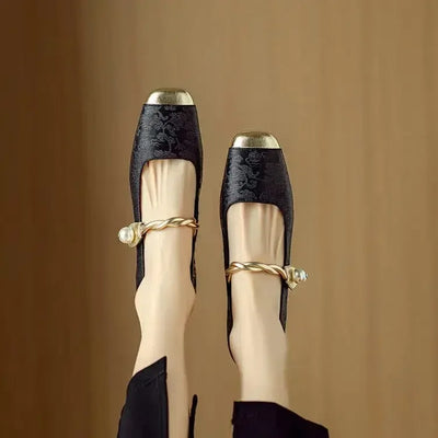 Agnes | Pearl Accent Heels
