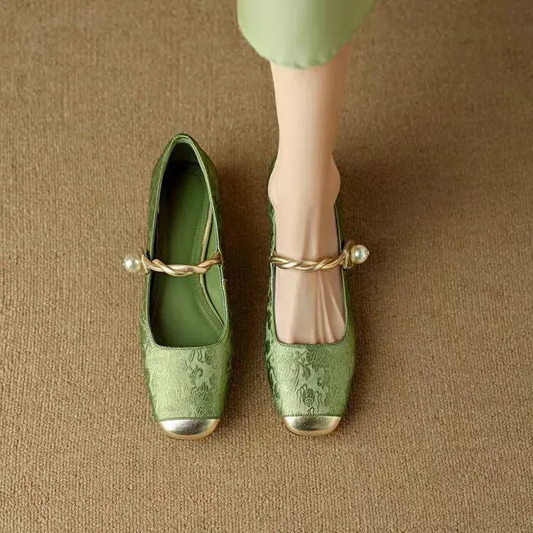 Agnes | Pearl Accent Heels