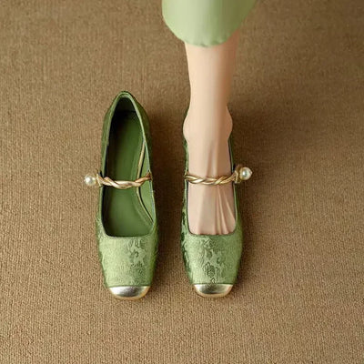 Agnes | Pearl Accent Heels