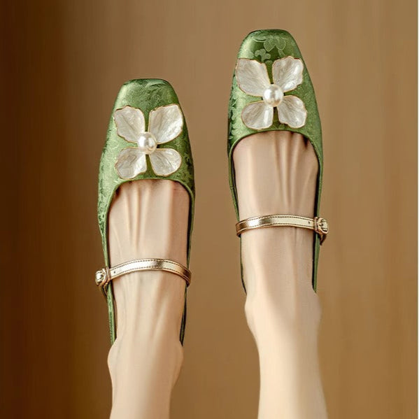 Florina | Pearl Blossom Slingback Heels