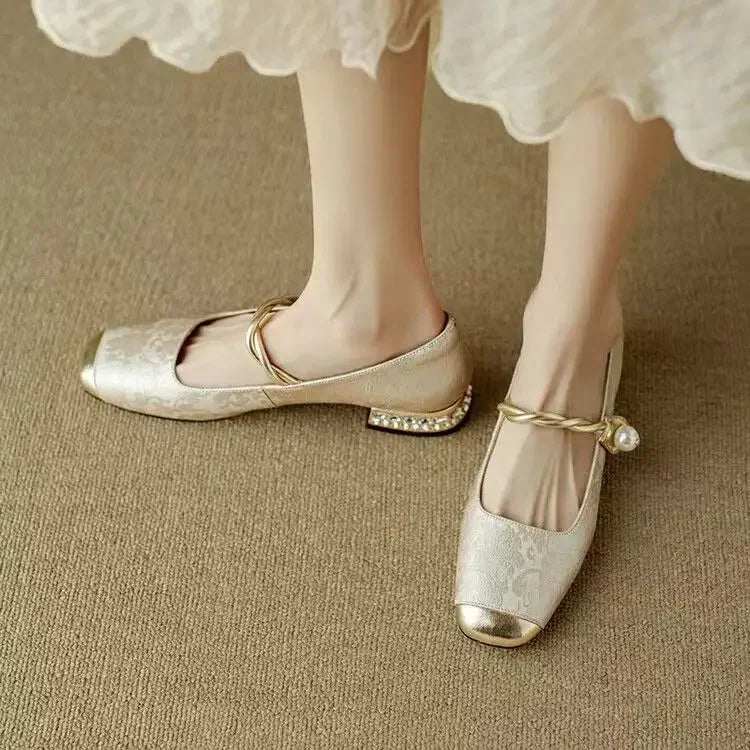 Agnes | Pearl Accent Heels