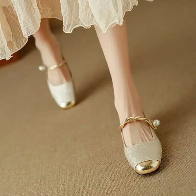 Agnes | Pearl Accent Heels