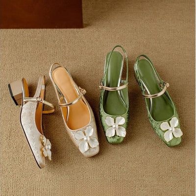 Florina | Pearl Blossom Slingback Heels