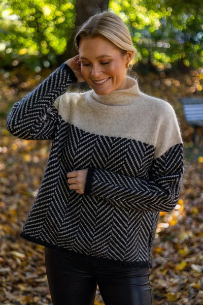 Celine | Two-Tone Knit Sweater