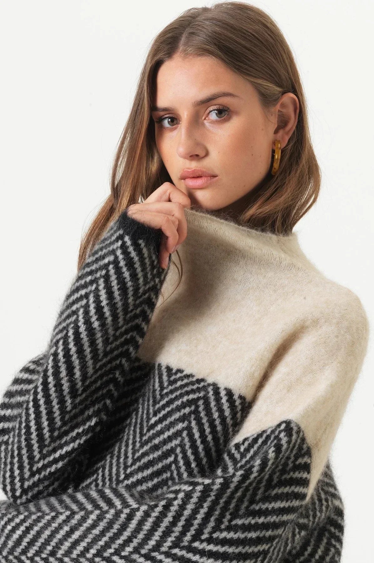 Celine | Two-Tone Knit Sweater