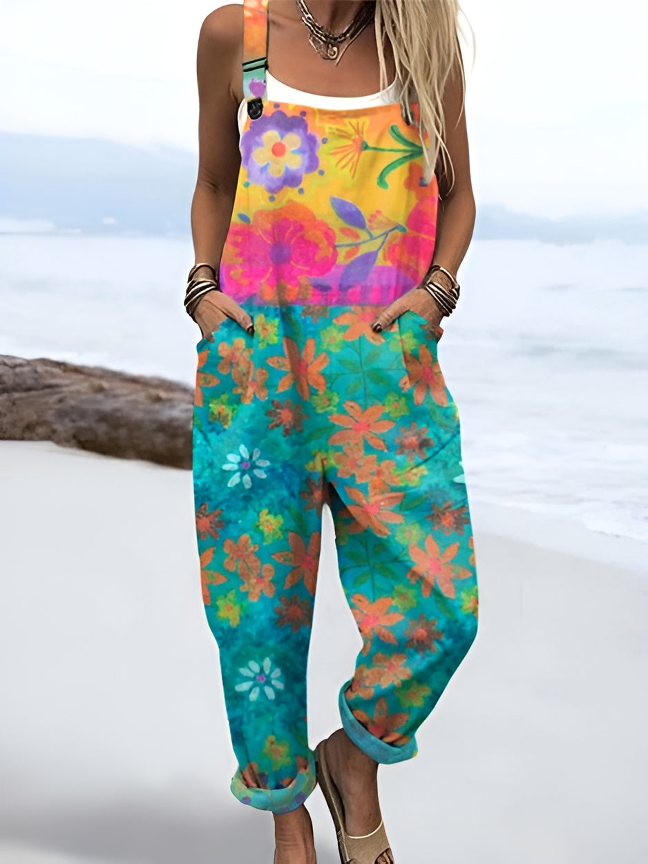 Amelia | Colourful Floral Print Jumpsuit