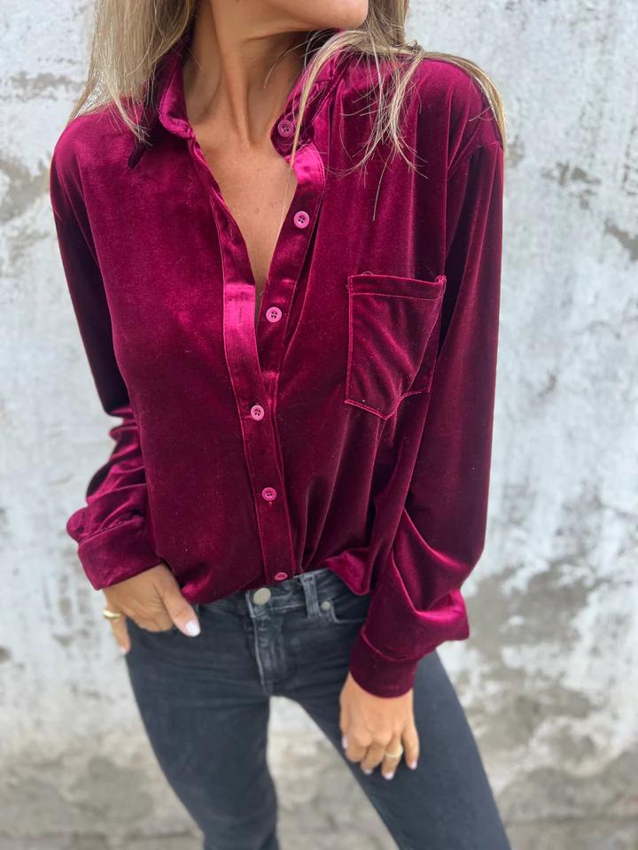 Frederica | Velvet Blouse