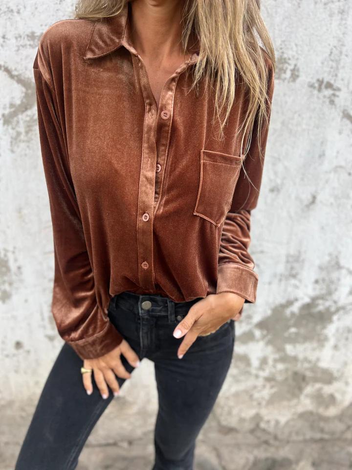 Frederica | Velvet Blouse