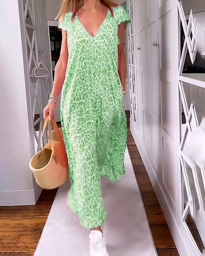 Glaiza | Maxi Dress with V-Neck