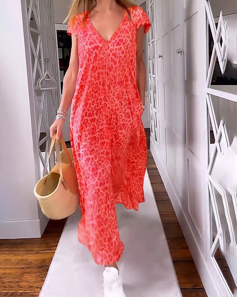 Glaiza | Maxi Dress with V-Neck
