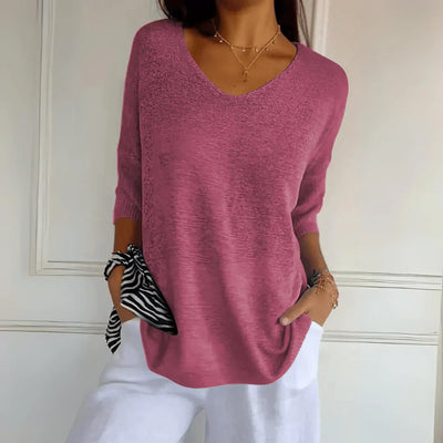 Fleur | Relaxed V-Neck Sweater