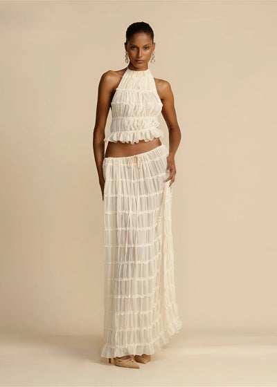 Karina | Sheer Ruffle Two-Piece Set