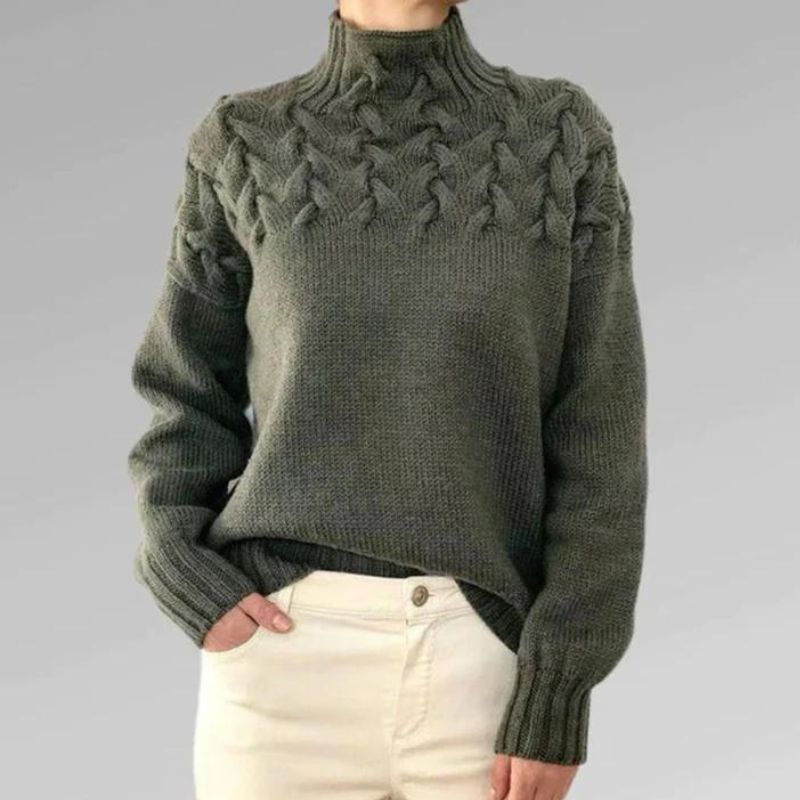 Frances | Cable Detail Knit Sweater