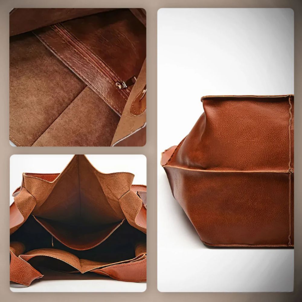 Katrine | Timeless Brown Leather Tote