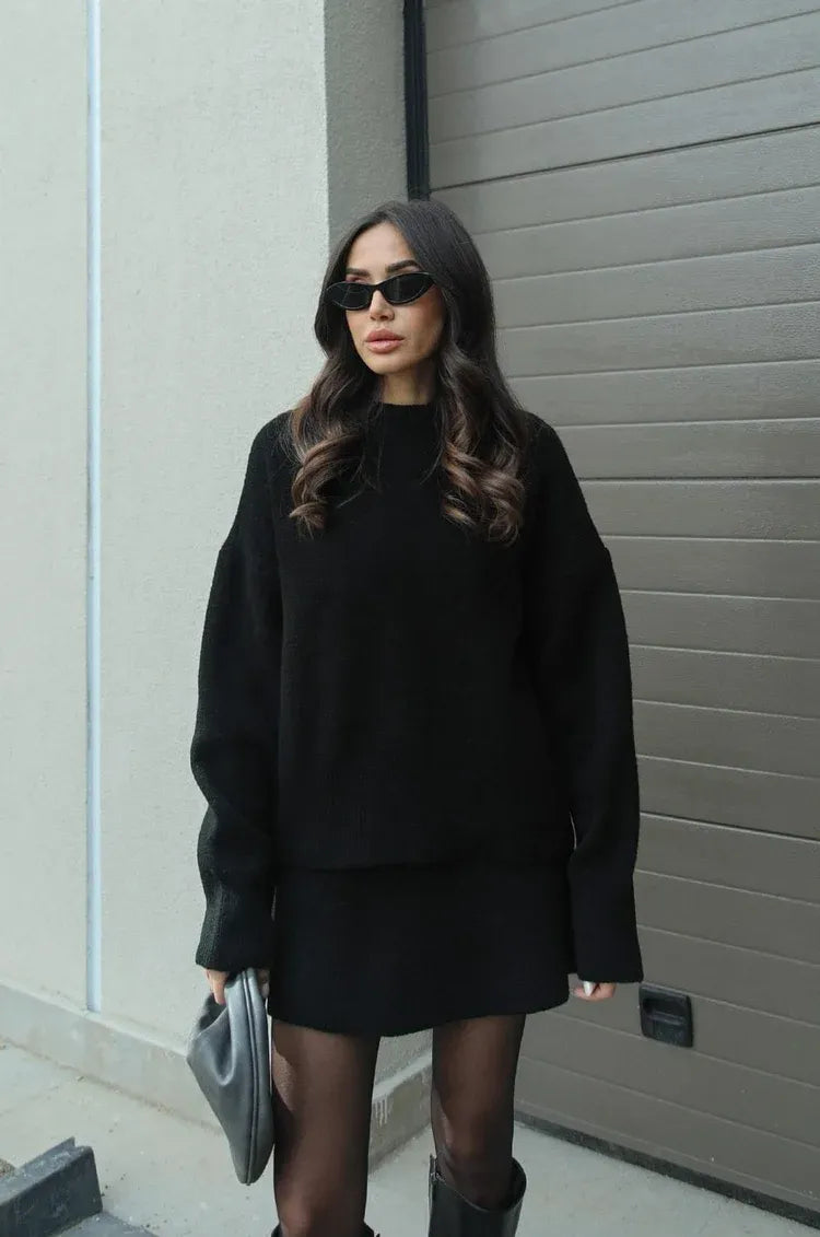Halle | Knit Sweater & Skirt Set