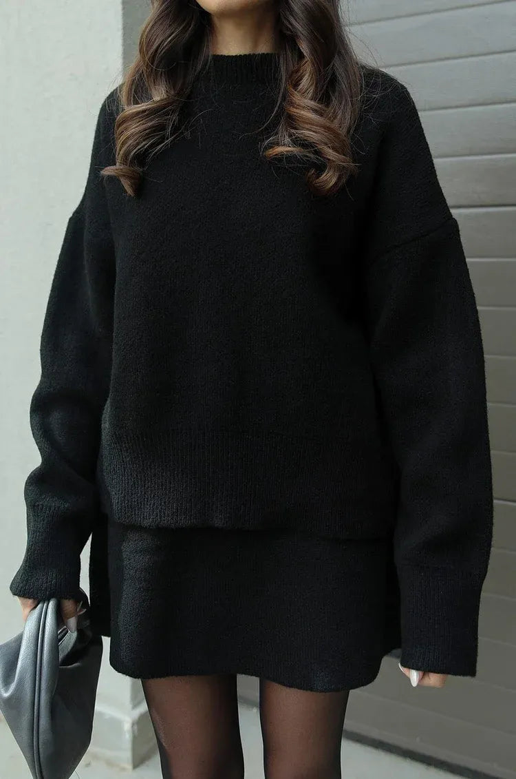 Halle | Knit Sweater & Skirt Set