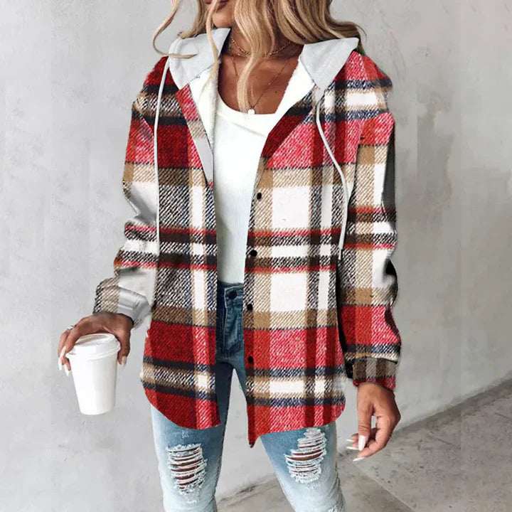 Filippa | Casual Check Hoodie Blouse