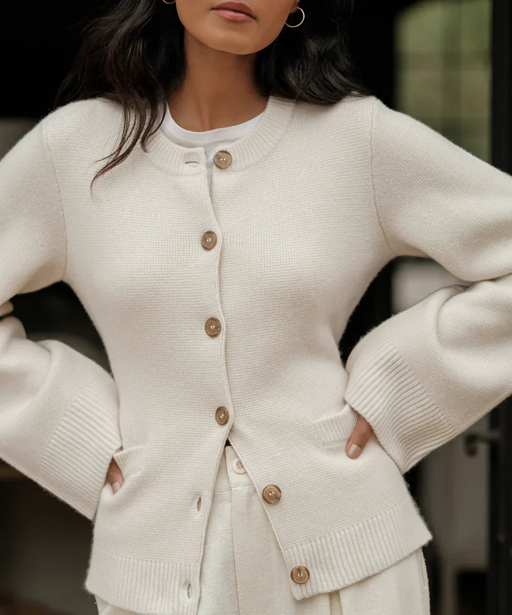 Elvira | Buttoned Knit Sweater